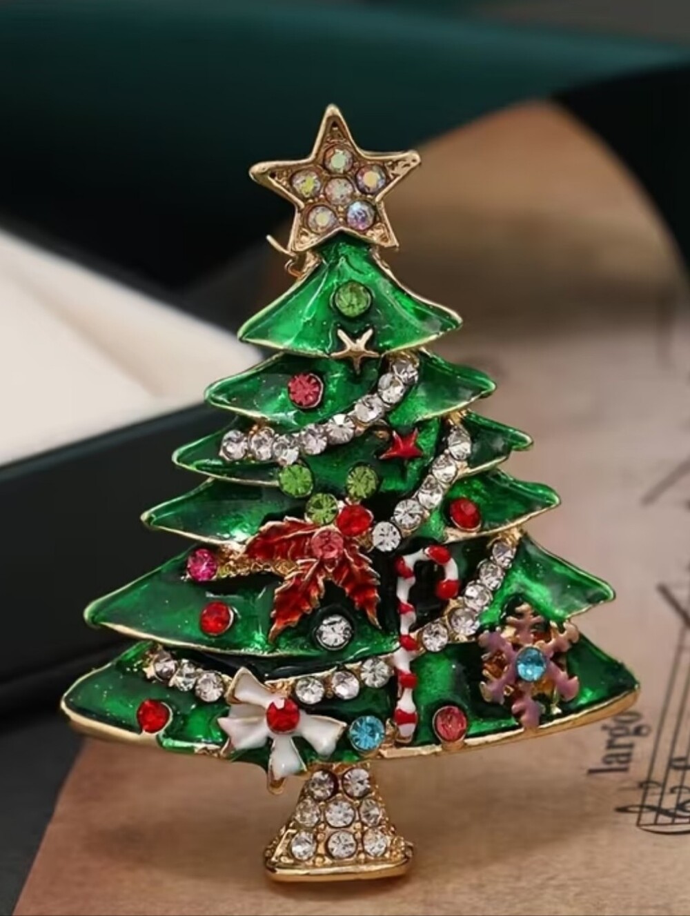 🎄Vintage Style Christmas Tree Brooch